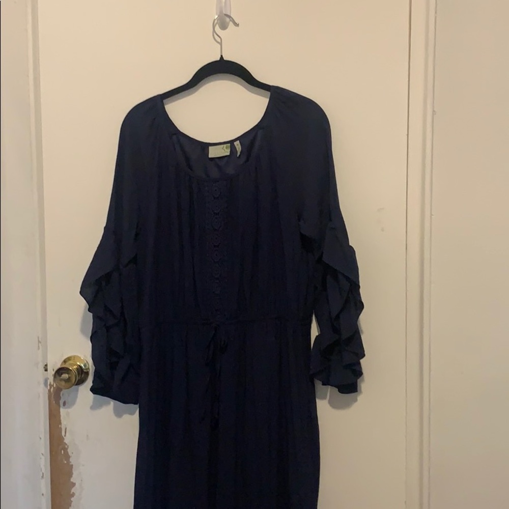 Boho chic maxi dress with embroidery detail